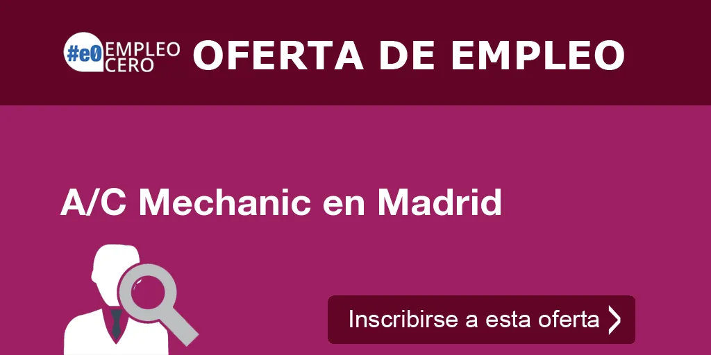 A/C Mechanic en Madrid