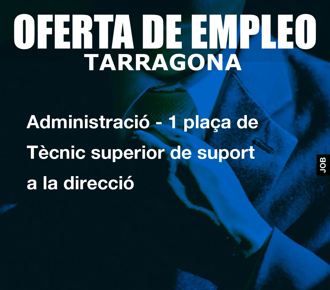 Administració – 1 plaça de Tècnic superior de suport a la direcció