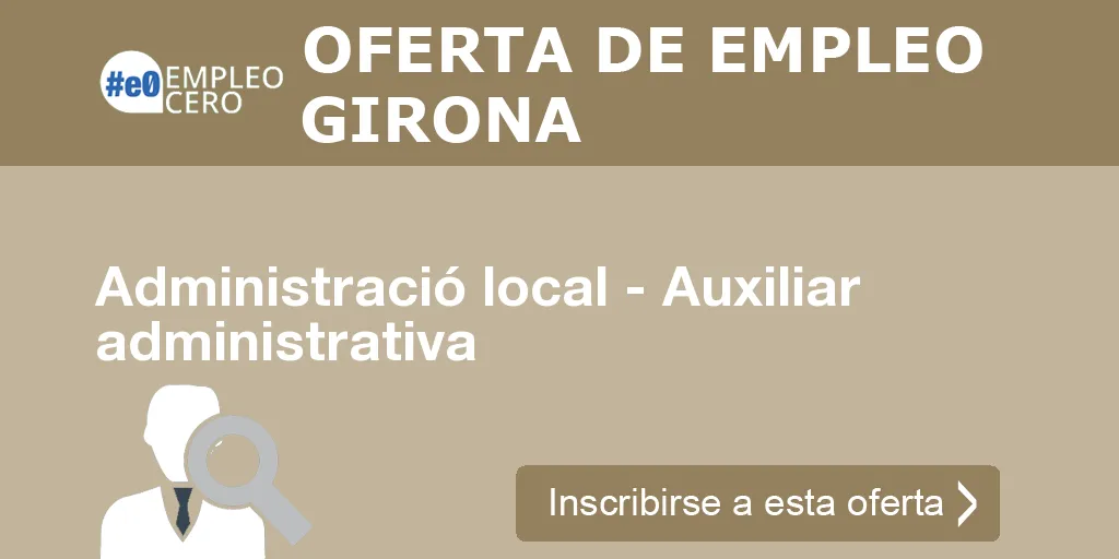 Administració local - Auxiliar administrativa