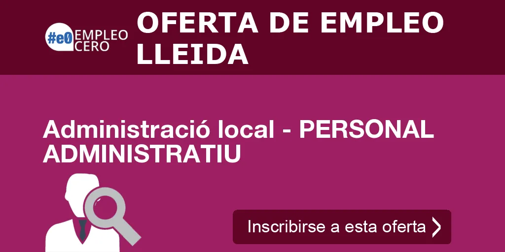 Administració local - PERSONAL ADMINISTRATIU