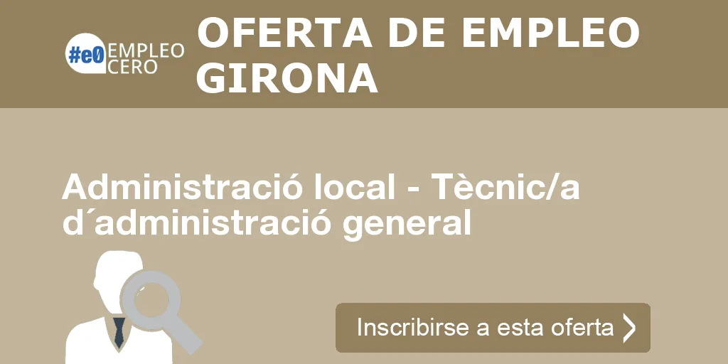 Administració local - Tècnic/a d´administració general