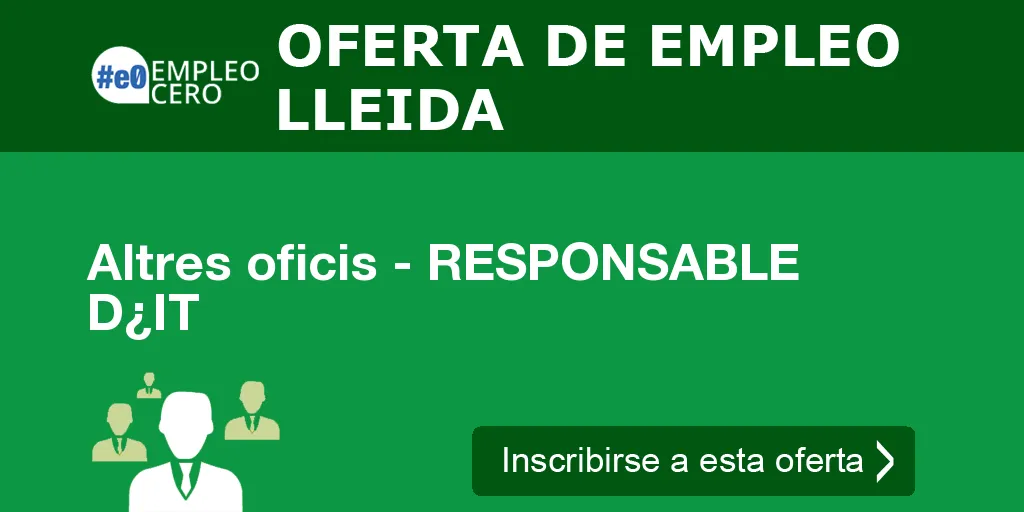 Altres oficis - RESPONSABLE D¿IT