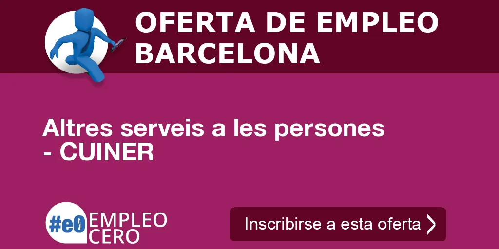 Altres serveis a les persones - CUINER