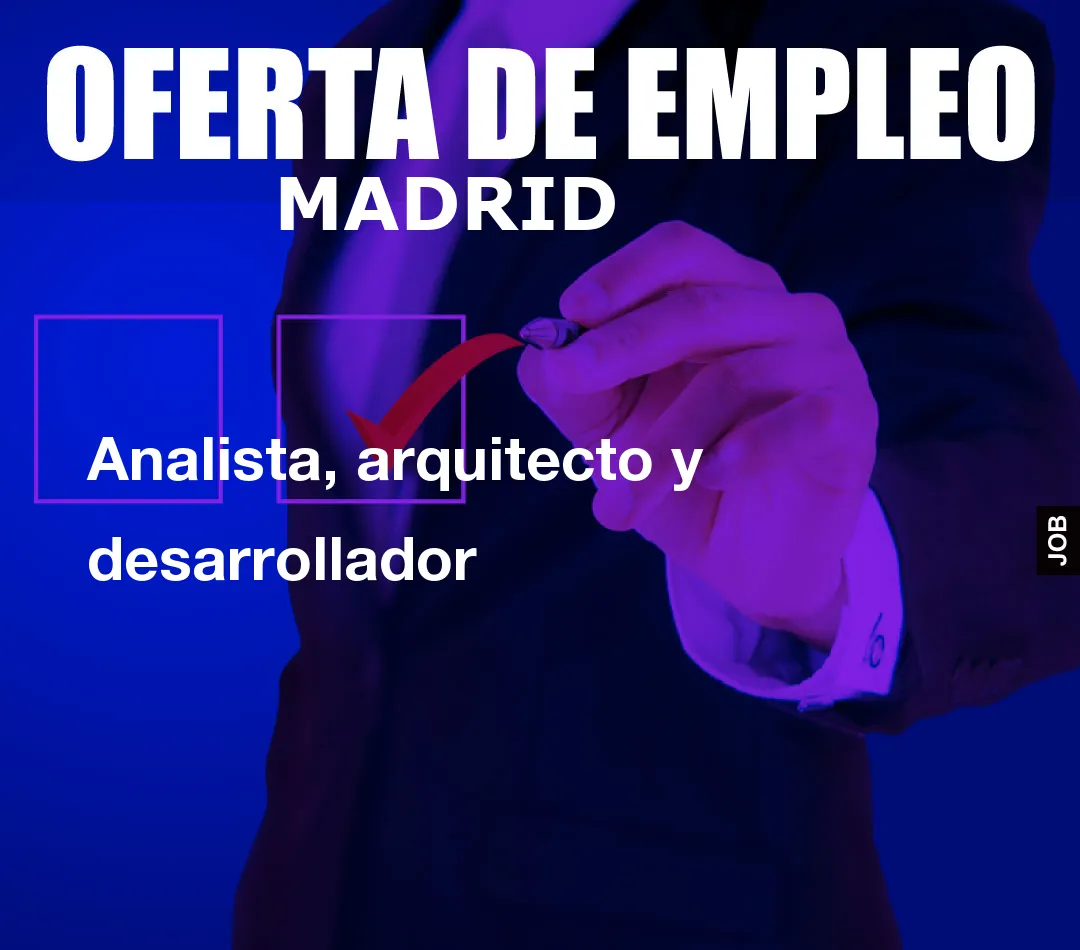 Analista, arquitecto y desarrollador