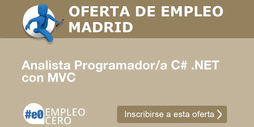 Analista Programador/a C# .NET con MVC