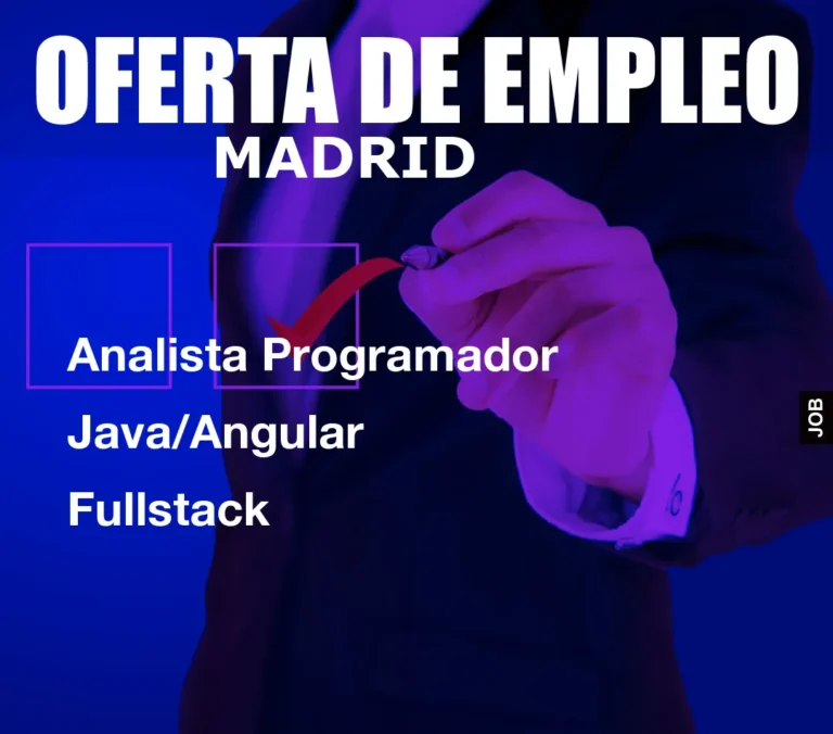 Analista Programador Java/Angular Fullstack