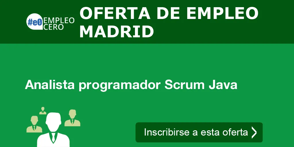 Analista programador Scrum Java