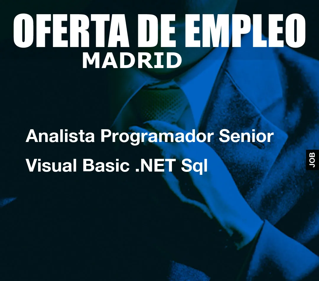 Analista Programador Senior Visual Basic .NET Sql