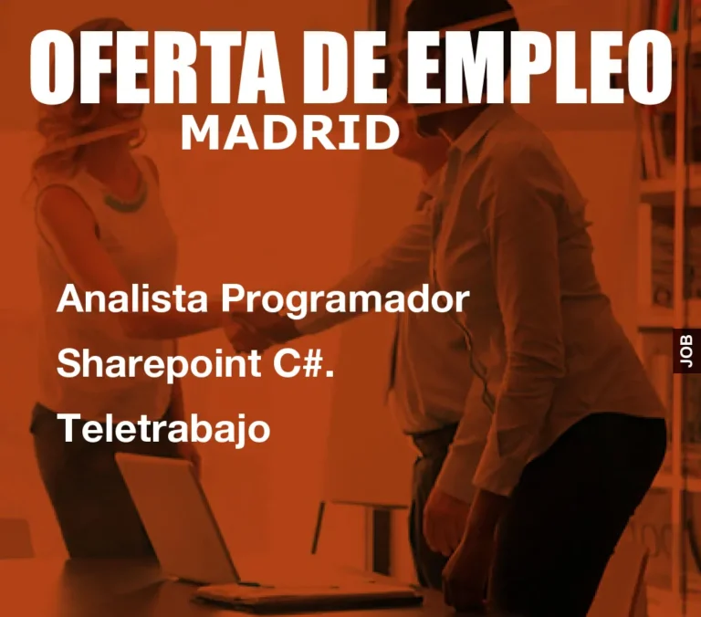 Analista Programador Sharepoint C#. Teletrabajo