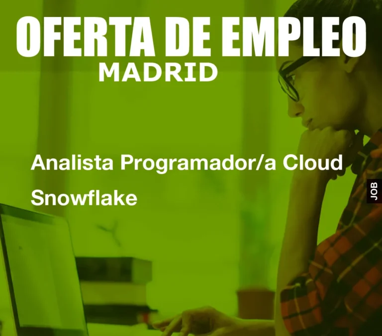 Analista Programador/a Cloud Snowflake