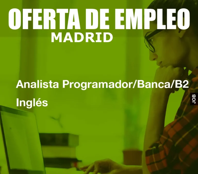 Analista Programador/Banca/B2 Inglés