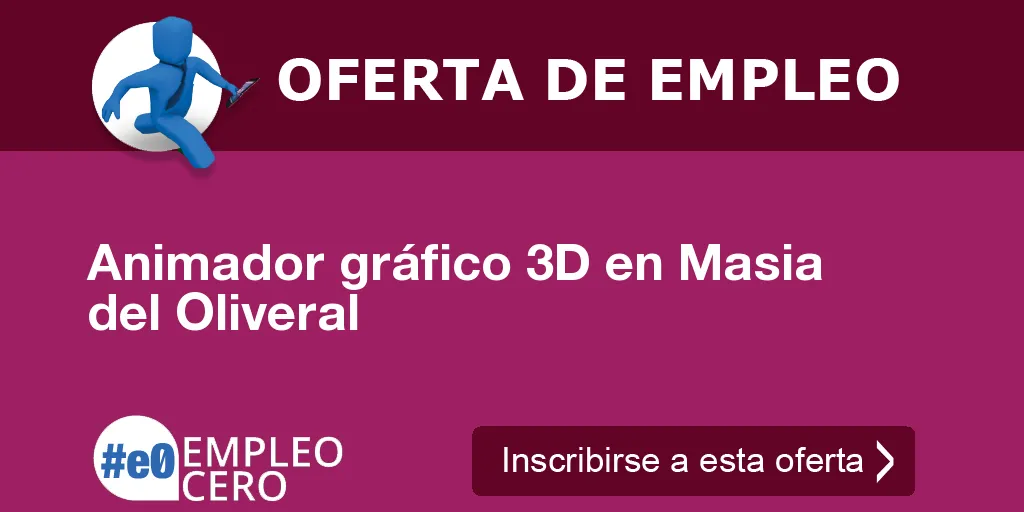 Animador gráfico 3D en Masia del Oliveral