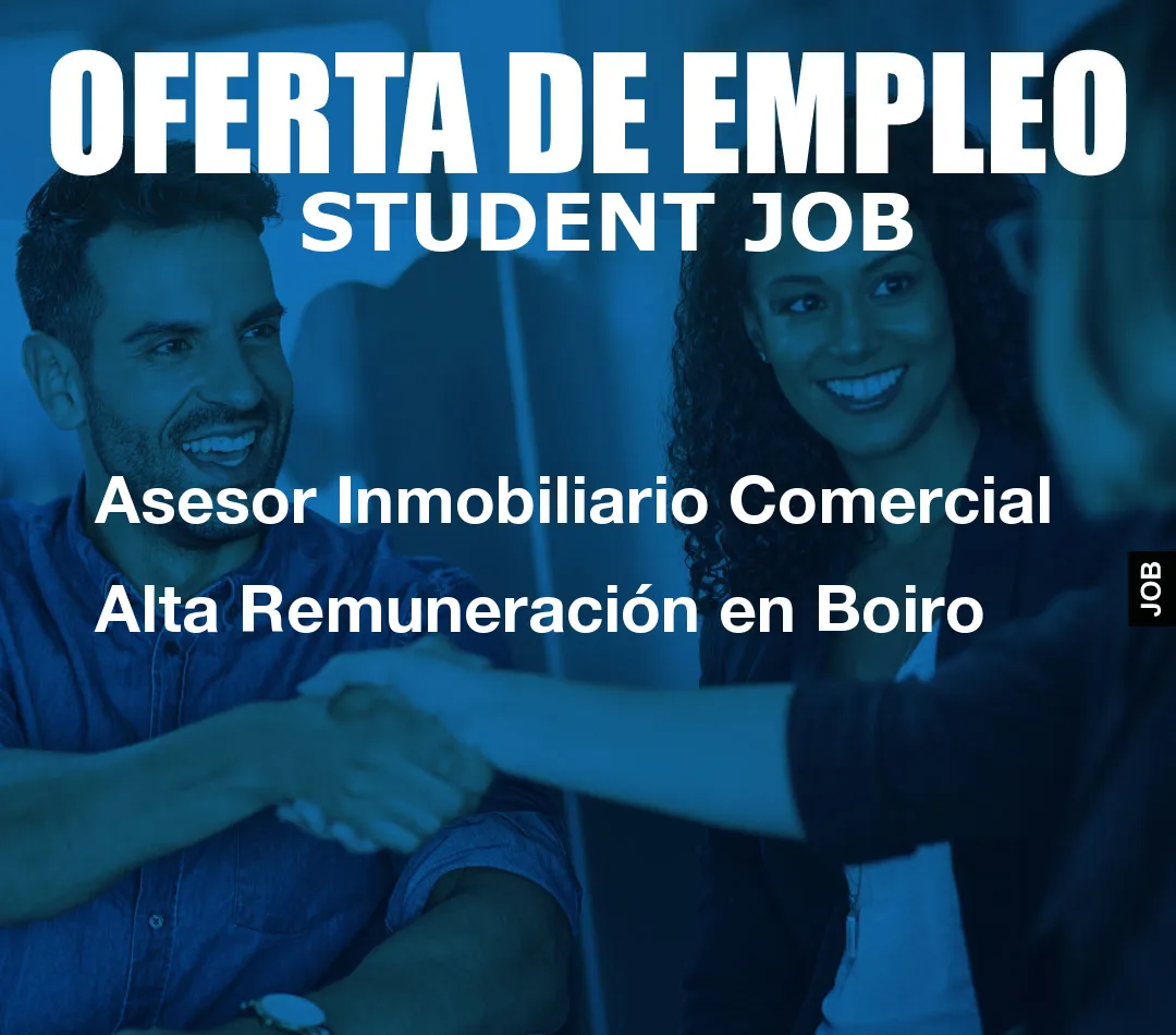 Asesor Inmobiliario Comercial Alta Remuneraci