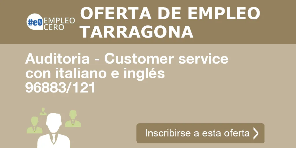 Auditoria - Customer service con italiano e inglés 96883/121