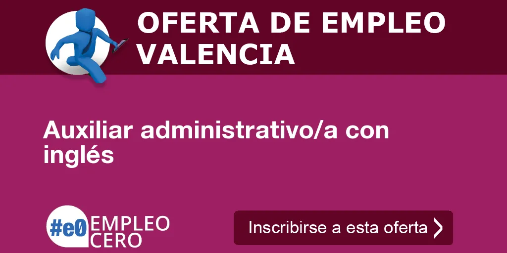 Auxiliar administrativo/a con inglés