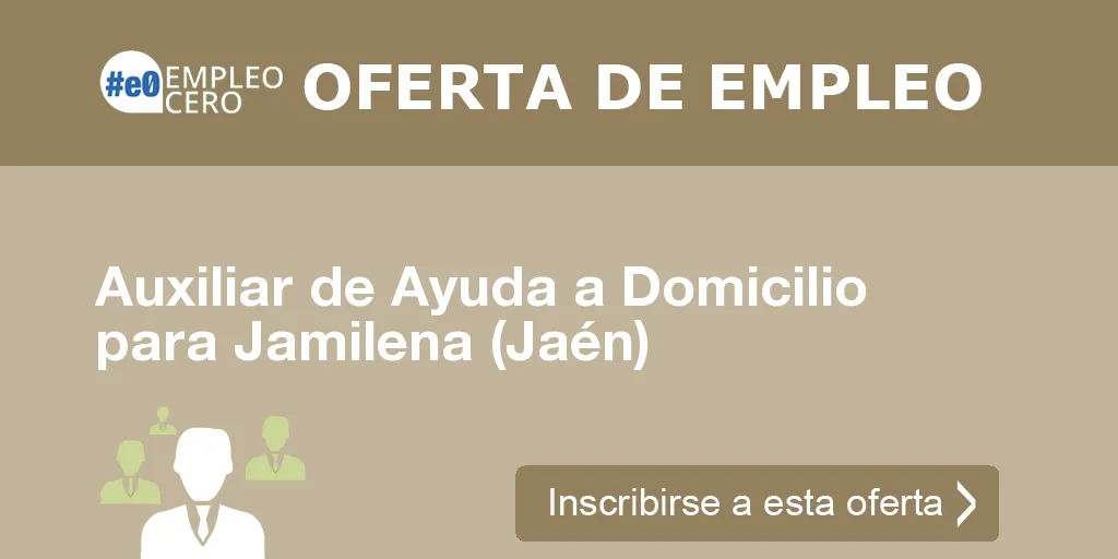 Auxiliar de Ayuda a Domicilio para Jamilena (Jaén)