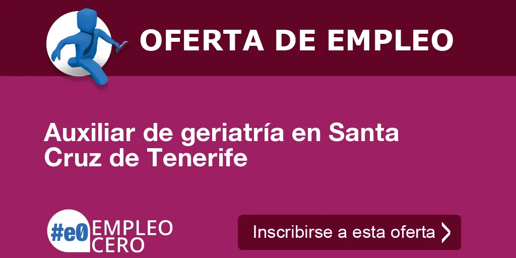 Auxiliar de geriatría en Santa Cruz de Tenerife