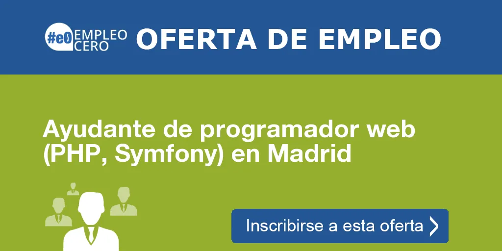 Ayudante de programador web (PHP, Symfony) en Madrid