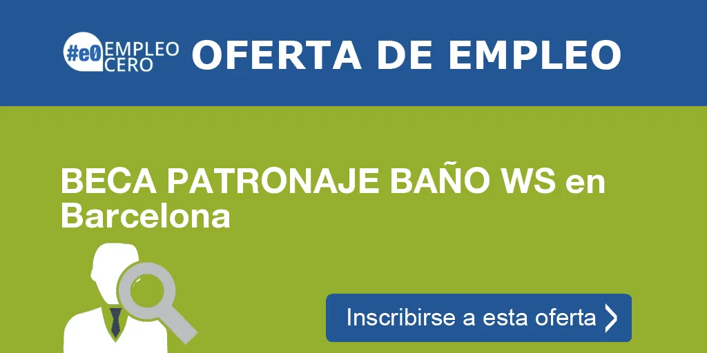 BECA PATRONAJE BAÑO WS en Barcelona