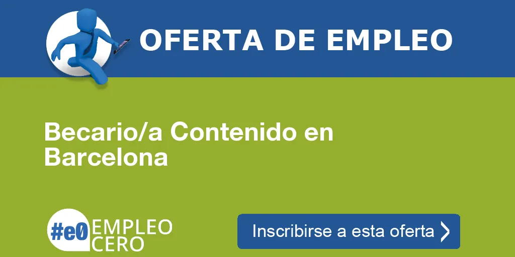 Becario/a Contenido en Barcelona