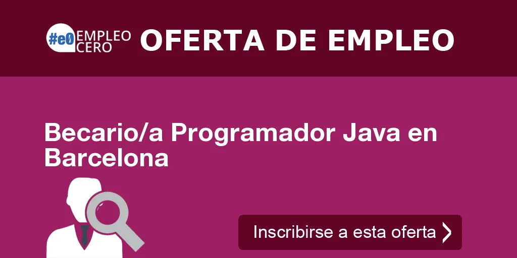 Becario/a Programador Java en Barcelona