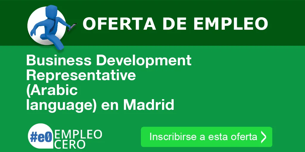 Business Development Representative (Arabic language) en Madrid