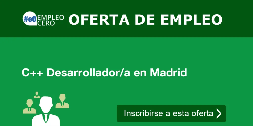 C++ Desarrollador/a en Madrid