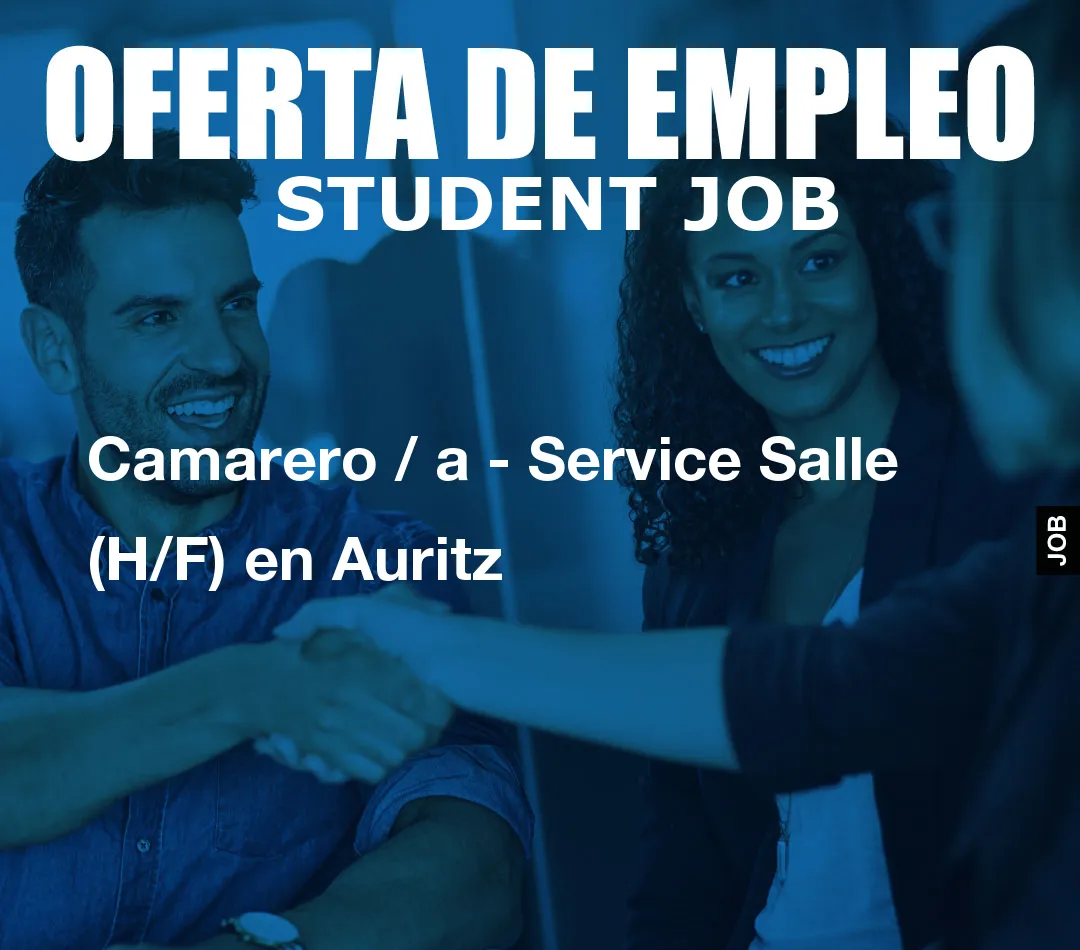 Camarero / a – Service Salle (H/F) en Auritz