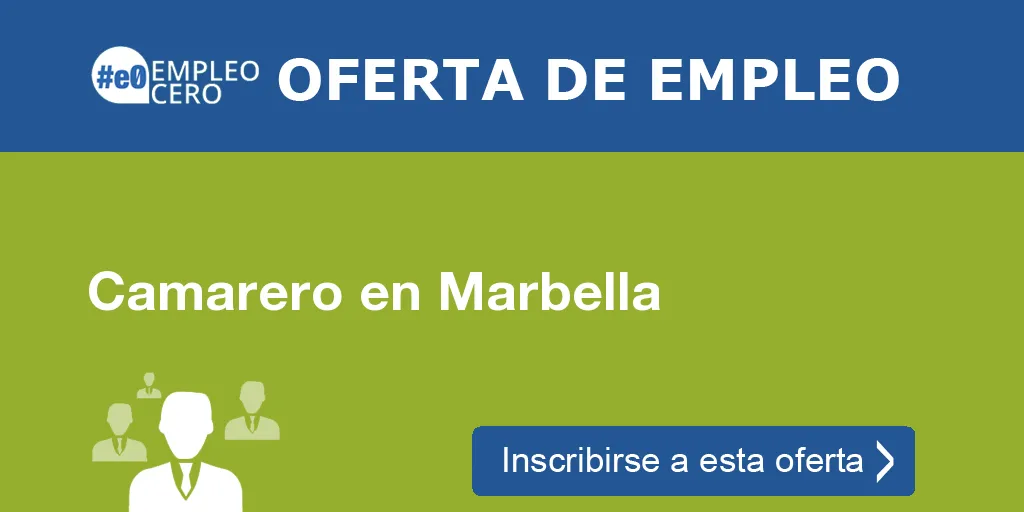 Camarero en Marbella