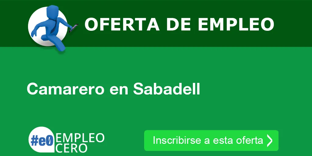 Camarero en Sabadell