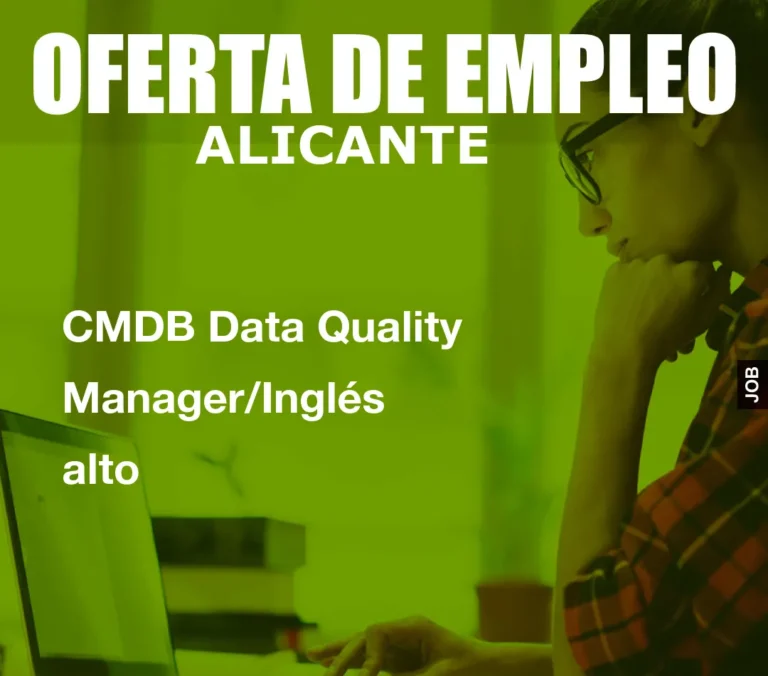 CMDB Data Quality Manager/Inglés alto