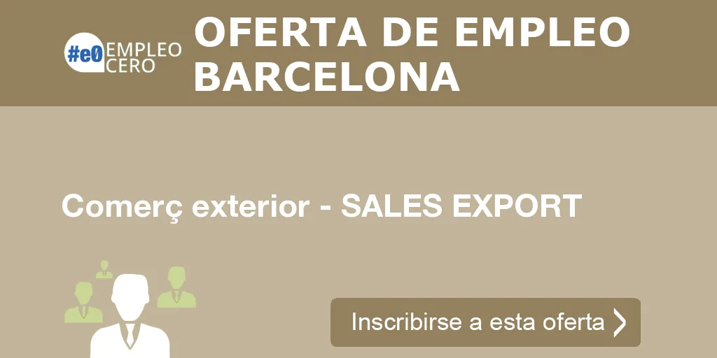 Comerç exterior - SALES EXPORT