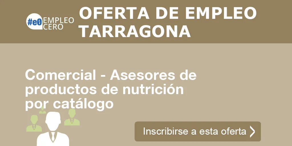 Comercial - Asesores de productos de nutrición por catálogo