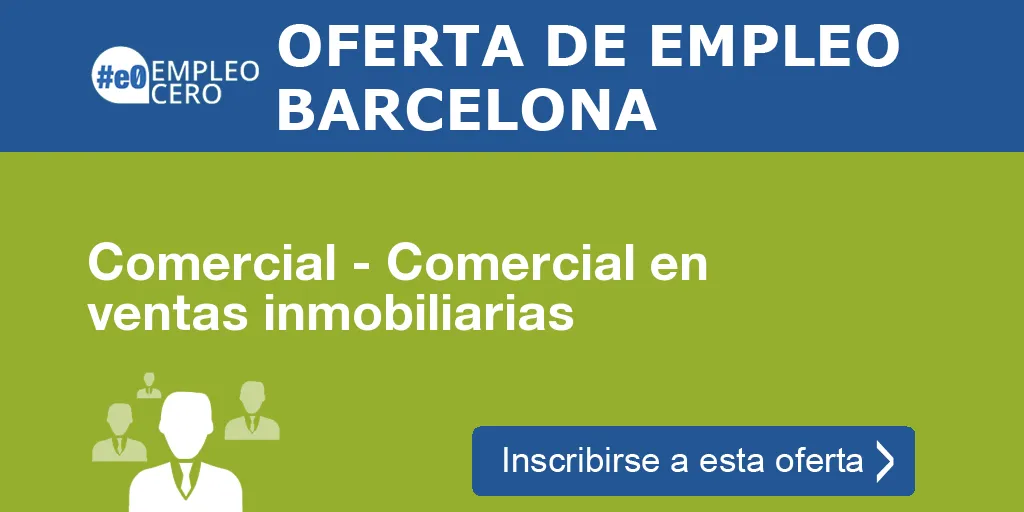 Comercial - Comercial en ventas inmobiliarias