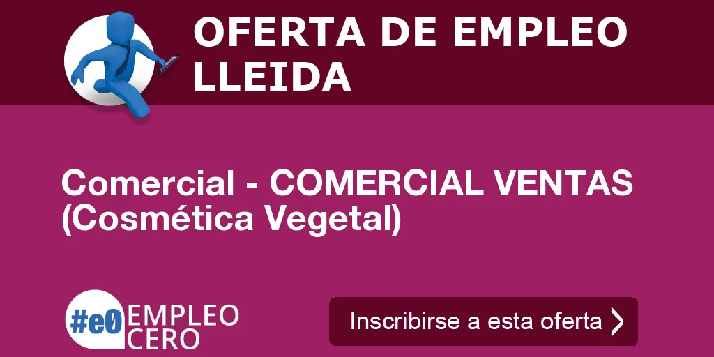 Comercial - COMERCIAL VENTAS (Cosmética Vegetal)