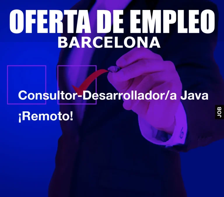 Consultor-Desarrollador/a Java ¡Remoto!