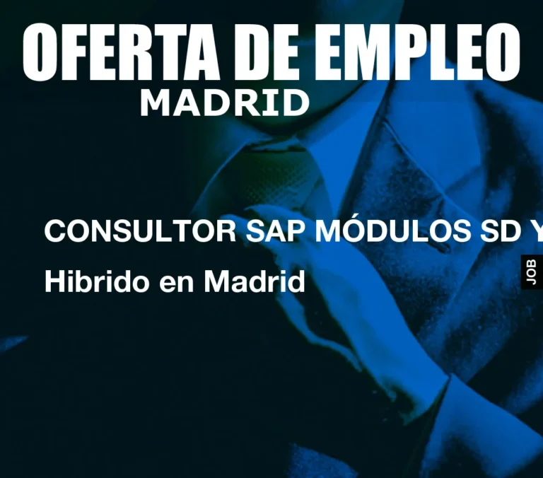 CONSULTOR SAP M?DULOS SD Y WM. Hibrido en Madrid