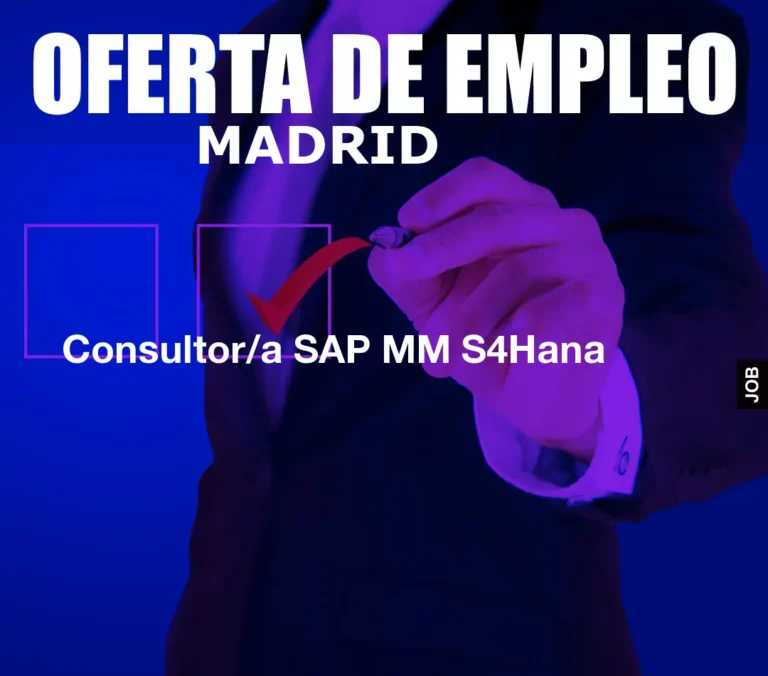 Consultor/a SAP MM S4Hana