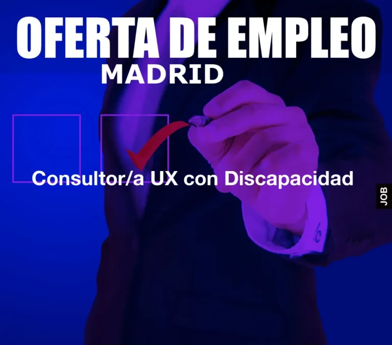 Consultor/a UX con Discapacidad