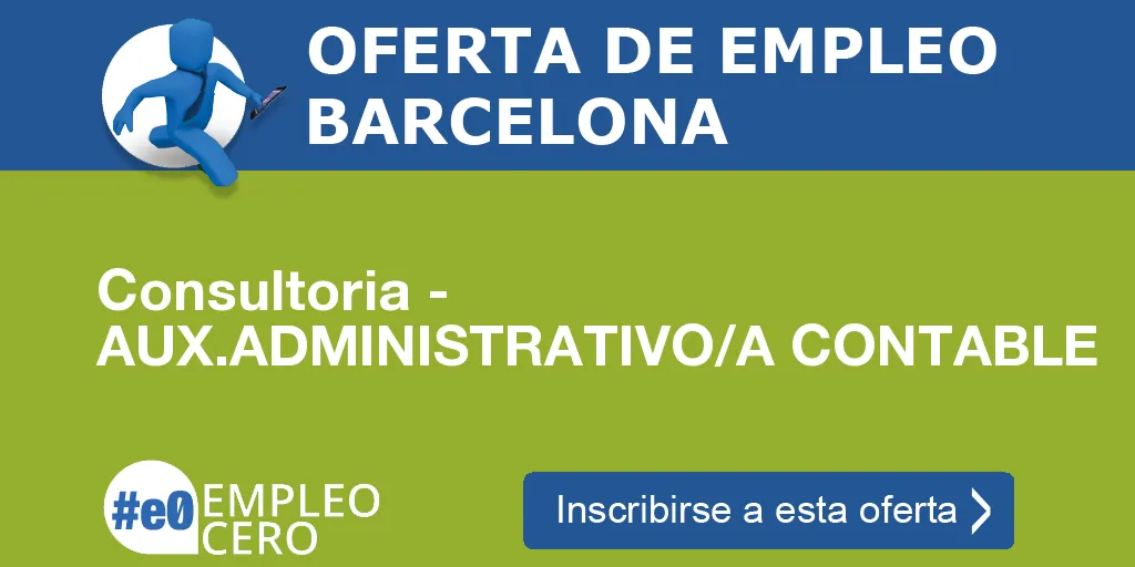 Consultoria - AUX.ADMINISTRATIVO/A CONTABLE