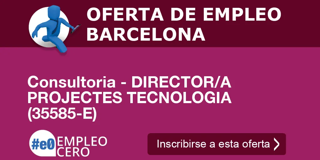 Consultoria - DIRECTOR/A PROJECTES TECNOLOGIA (35585-E)