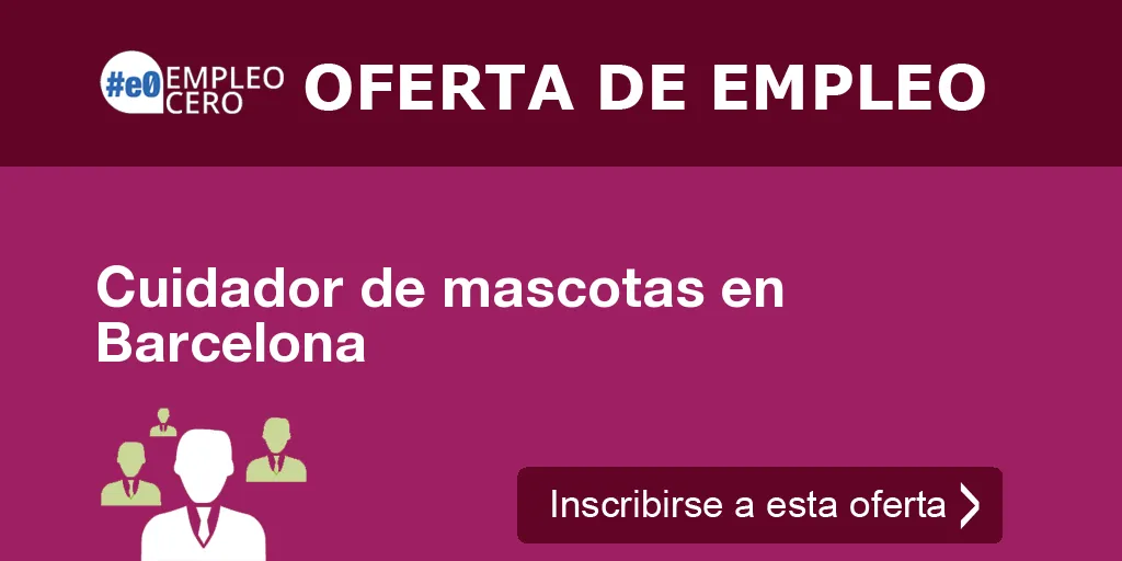 Cuidador de mascotas en Barcelona