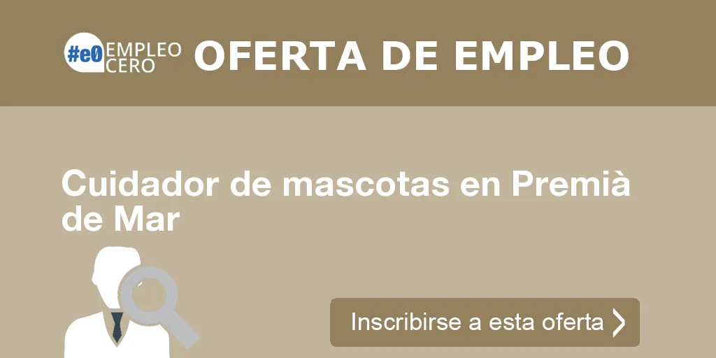 Cuidador de mascotas en Premià de Mar