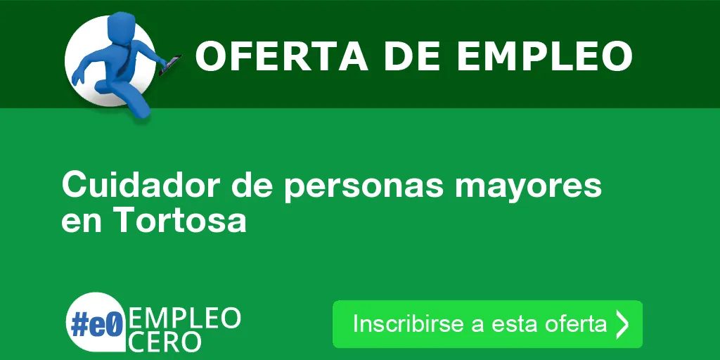 Cuidador de personas mayores en Tortosa