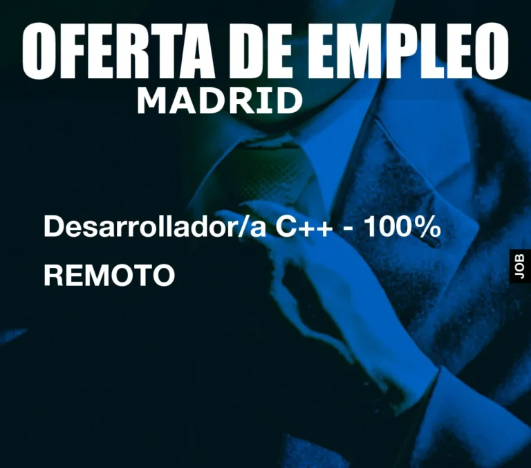 Desarrollador/a C++ – 100% REMOTO