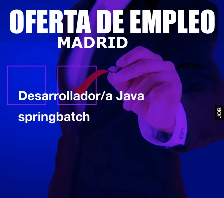 Desarrollador/a Java springbatch