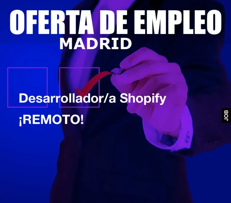 Desarrollador/a Shopify ¡REMOTO!