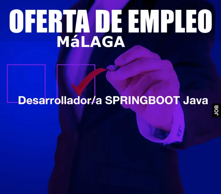 Desarrollador/a SPRINGBOOT Java