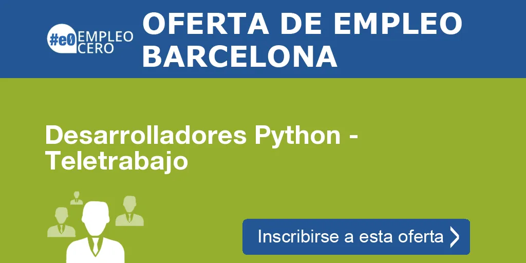 Desarrolladores Python - Teletrabajo