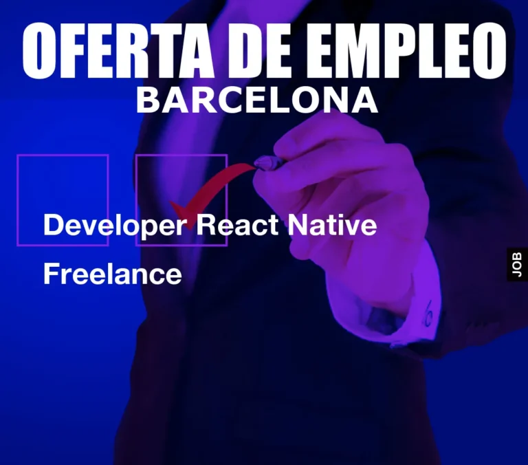 Developer React Native Freelance